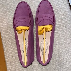 Tod's Suede Purple Women's Loafers